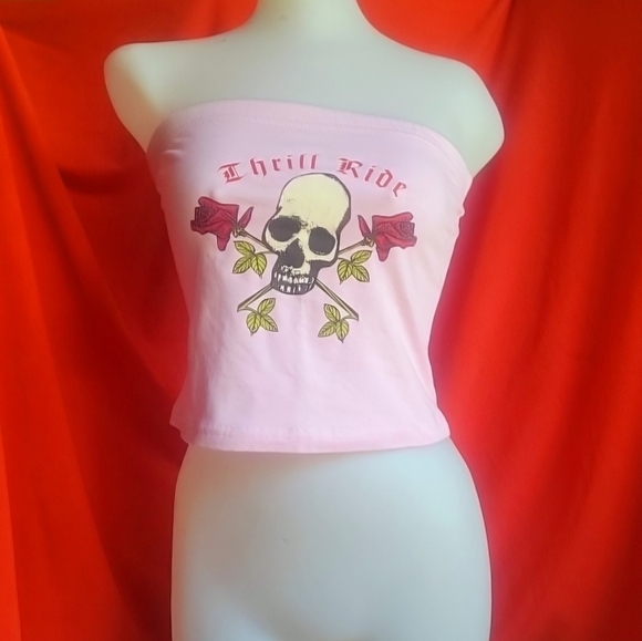 THRILL RIDE VINTAGE TANK TOP PINK SMALL NEW NO TAGS Made In USA - Picture 8 of 8